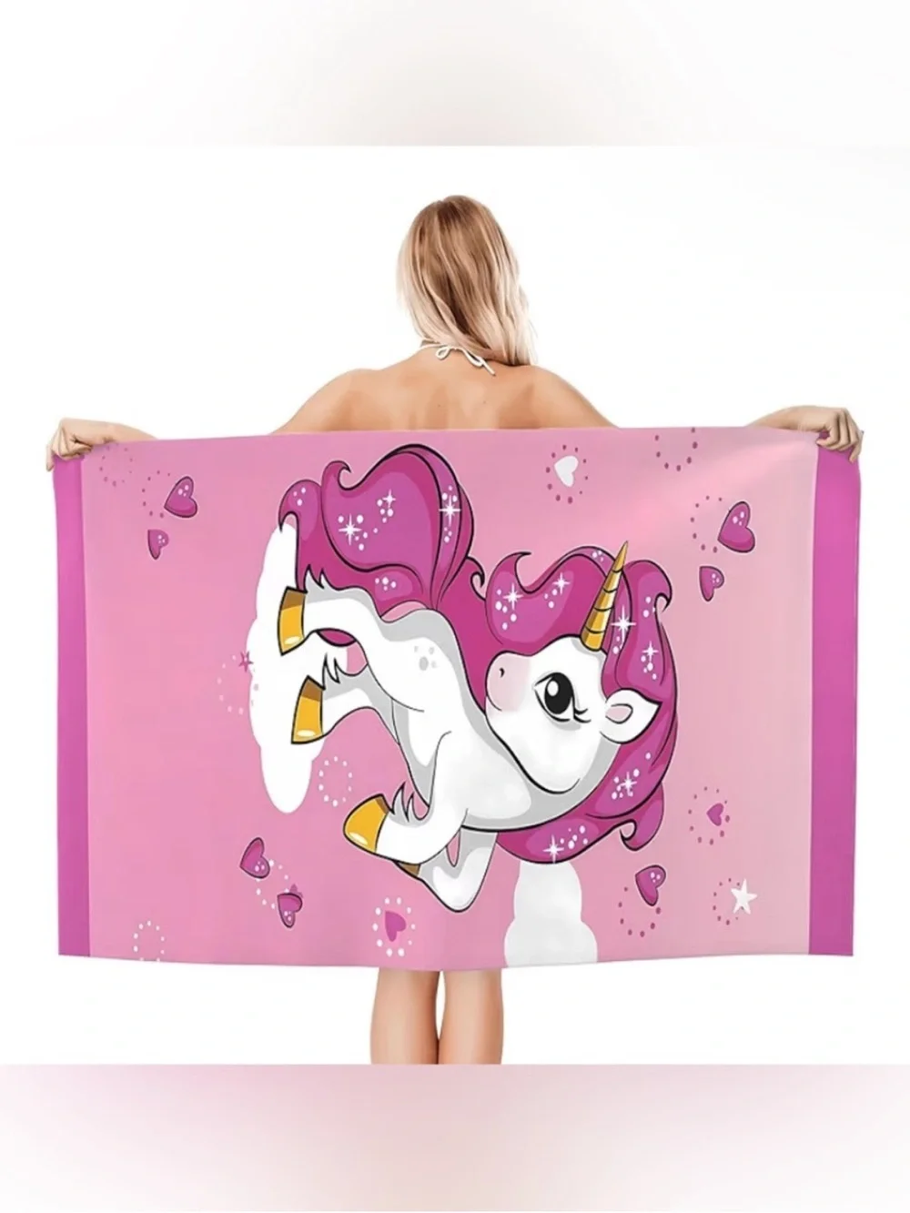 Pink Unicorn 30x60” Beach Towel NWT